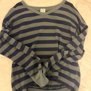 Aerie Striped Long Sleeve Shirt